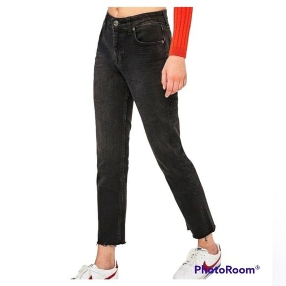 Urban Outfitter BDG Dillon High Rise Slim Straight Jean Black Womens Tag W29 L32 - Picture 1 of 16